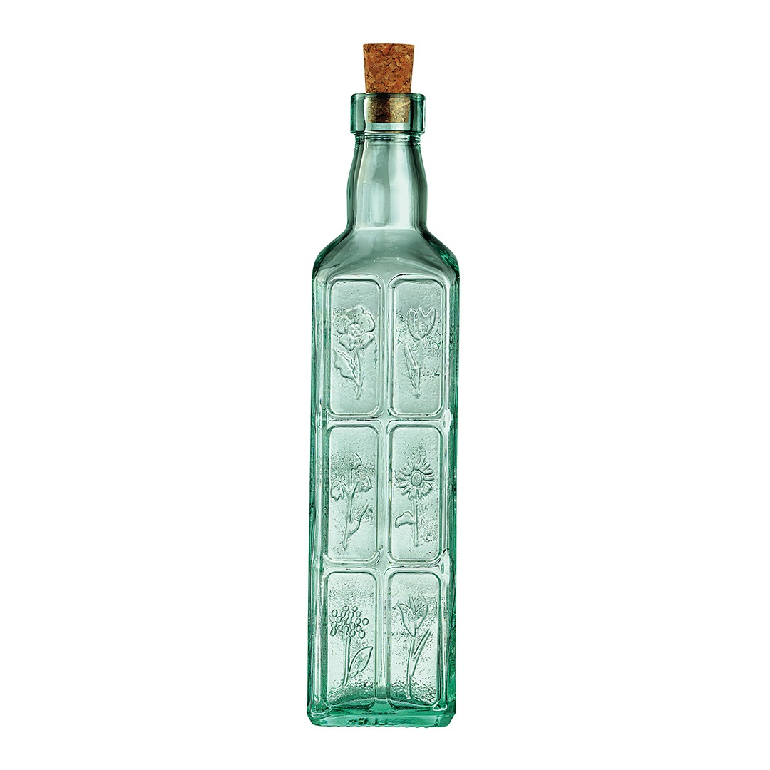 Бутылка для масла и уксуса Bormioli Rocco Fiori с пробкой 500 мл, цвет прозрачный - фото 1