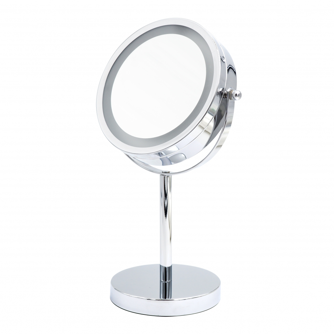 Зеркало косметическое Ridder Dais настольное 1х/3х LED хром косметическое настольное зеркало ridder