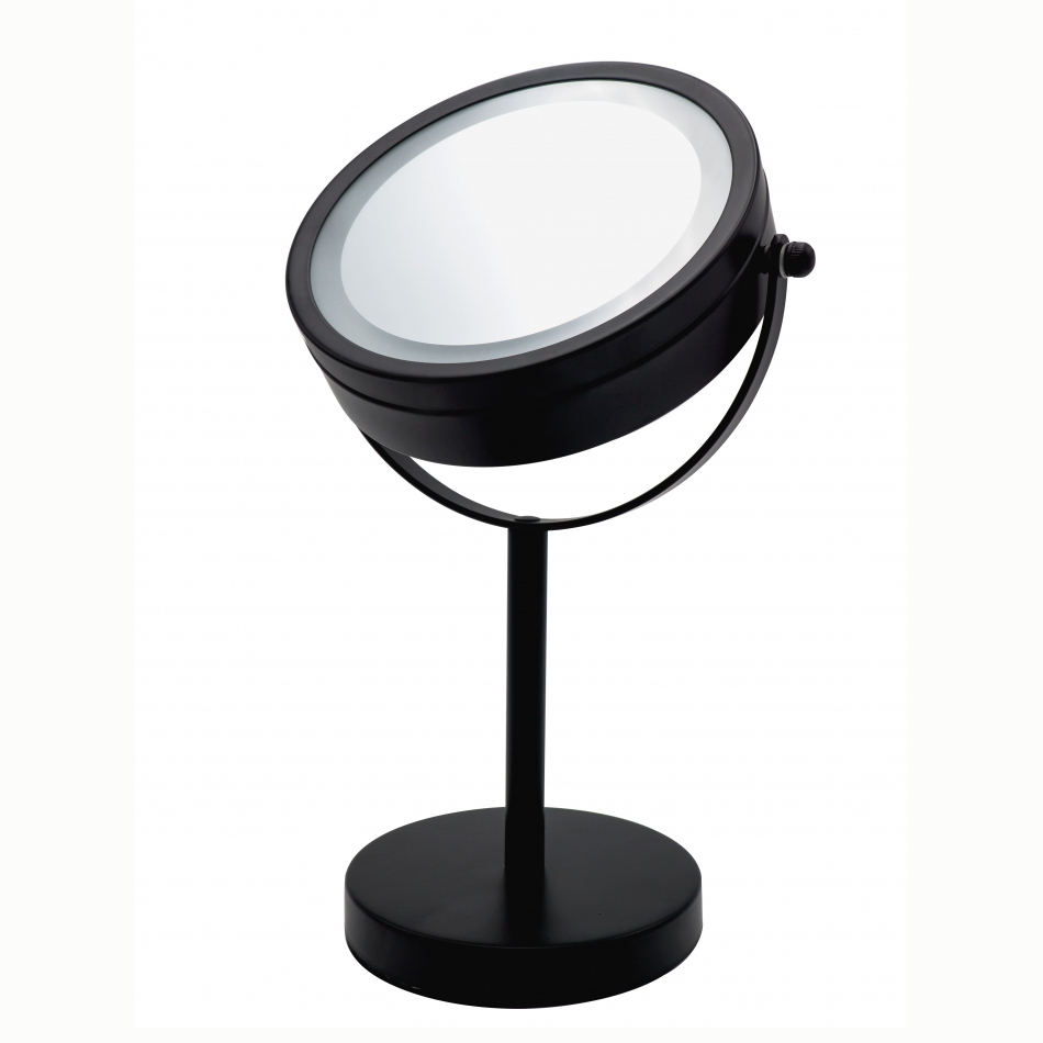 Зеркало косметическое Ridder Dais настольное 1х/3х LED черный