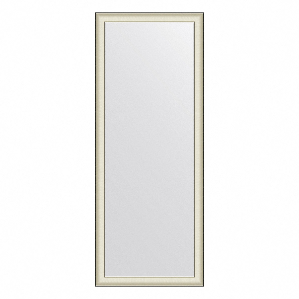 Зеркало напольное в багетной раме Evoform белая кожа с хромом 78 мм 79х200 см зеркало напольное с фацетом в багетной раме evoform белая кожа с хромом 78 мм 79х200 см