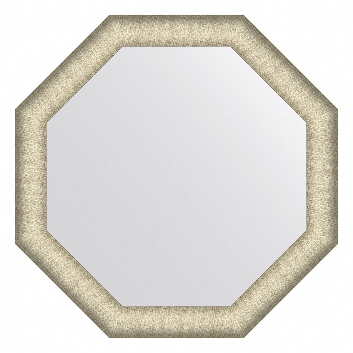 Зеркало в багетной раме Evoform брашированное серебро 59 мм 60х60 см зеркало в багетной раме evoform черненое серебро 38 мм 60х60 см