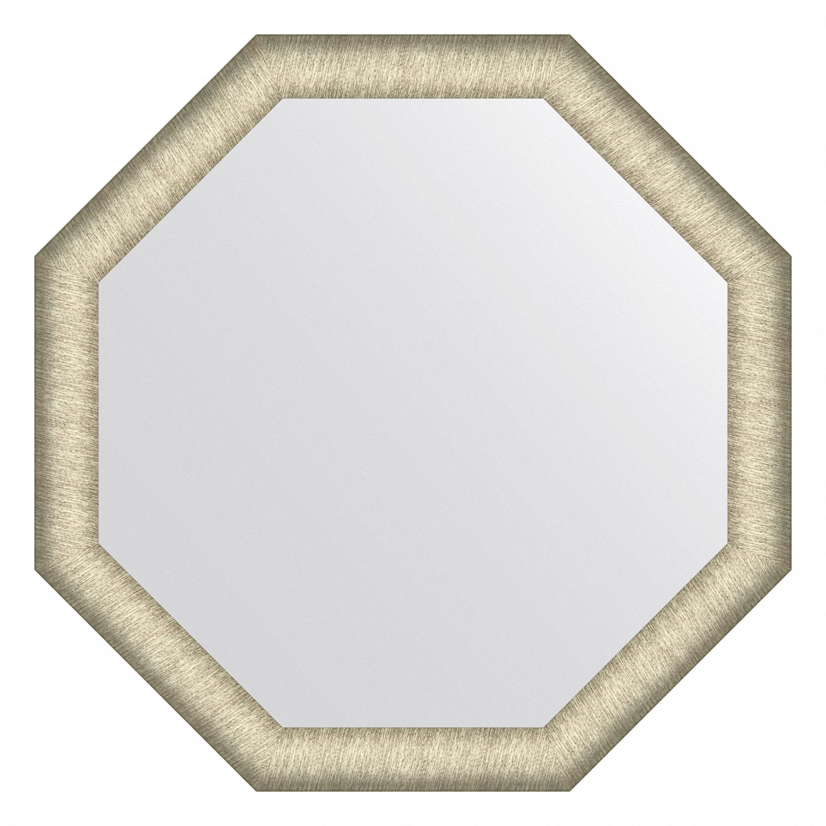 Зеркало в багетной раме Evoform брашированное серебро 59 мм 70х70 см зеркало в багетной раме evoform черненое серебро 38 мм 70х70 см
