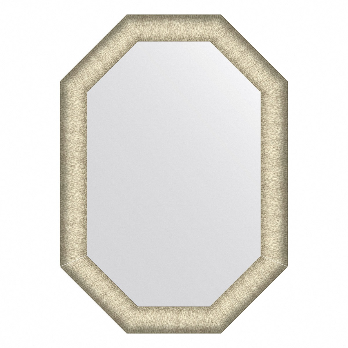 Зеркало в багетной раме Evoform брашированное серебро 59 мм 50х70 см зеркало в багетной раме evoform черненое серебро 38 мм 50х70 см