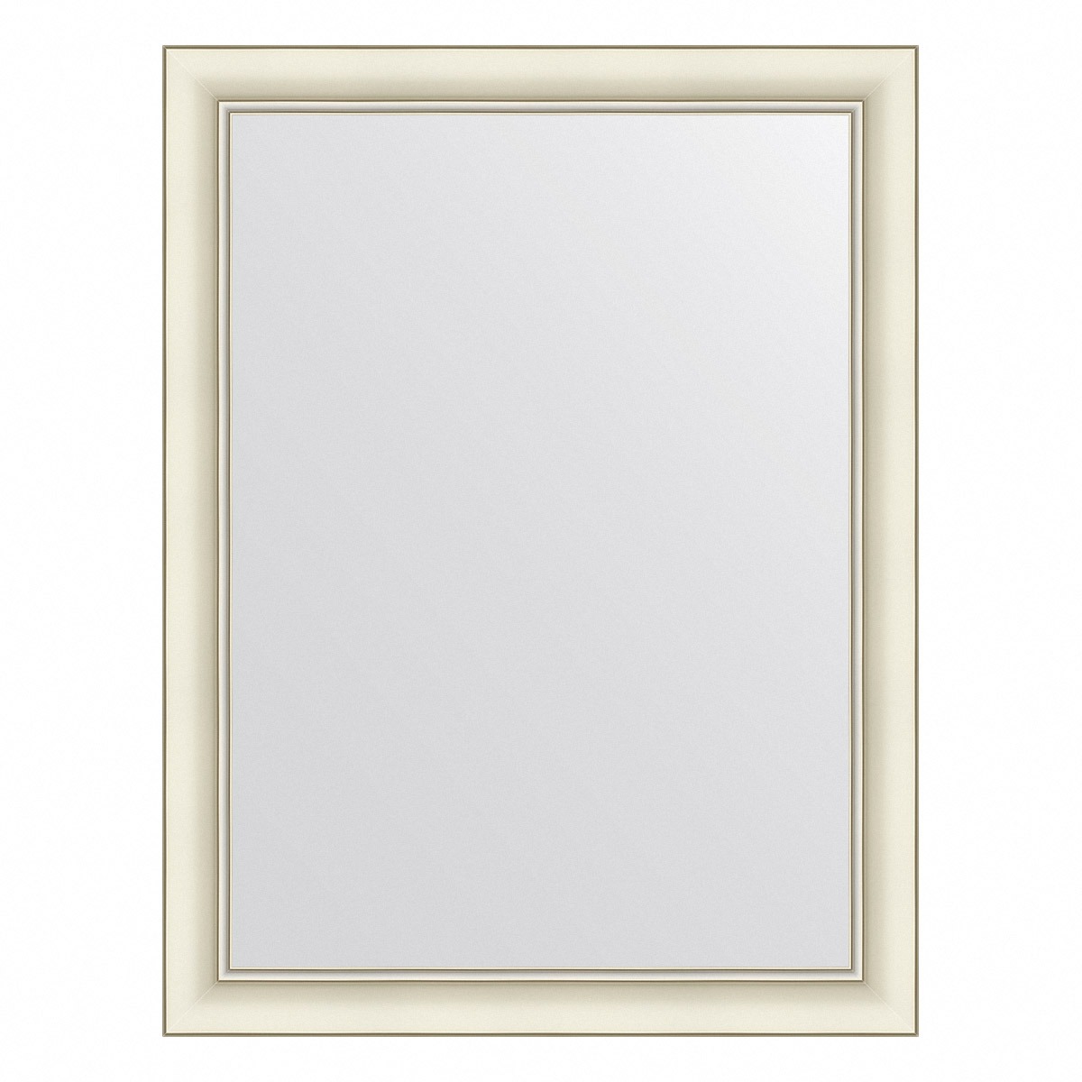 Зеркало в багетной раме Evoform белый с серебром 60 мм 64х84 см