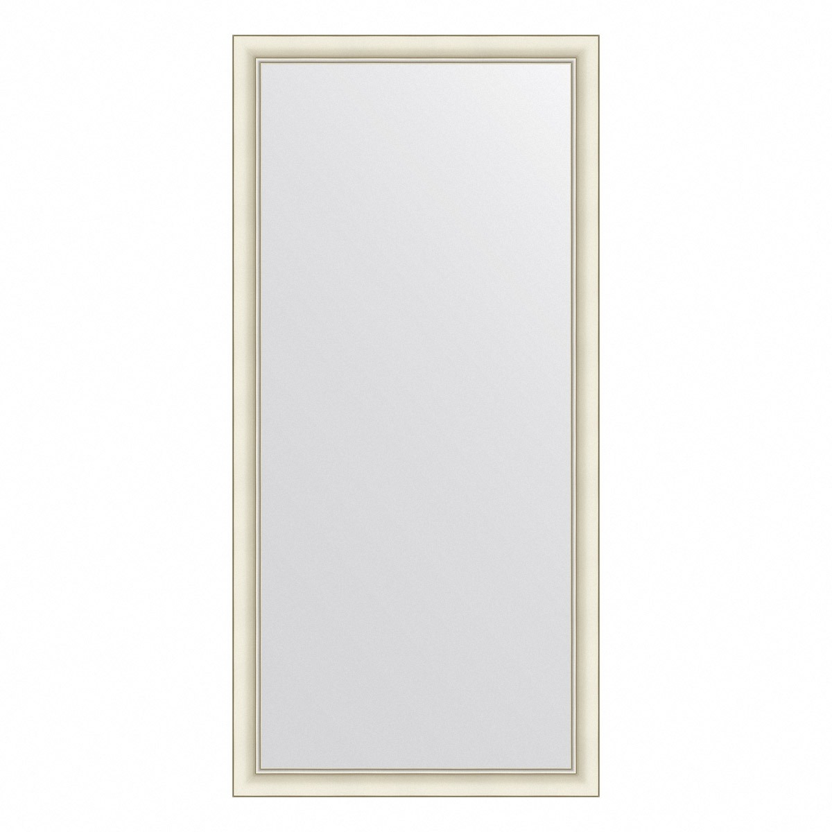 Зеркало в багетной раме Evoform белый с серебром 60 мм 74х154 см