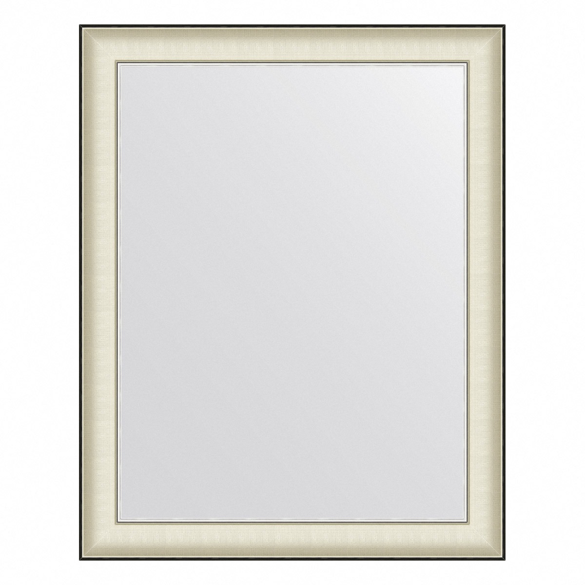 Зеркало в багетной раме Evoform белая кожа с хромом 78 мм 78х98 см