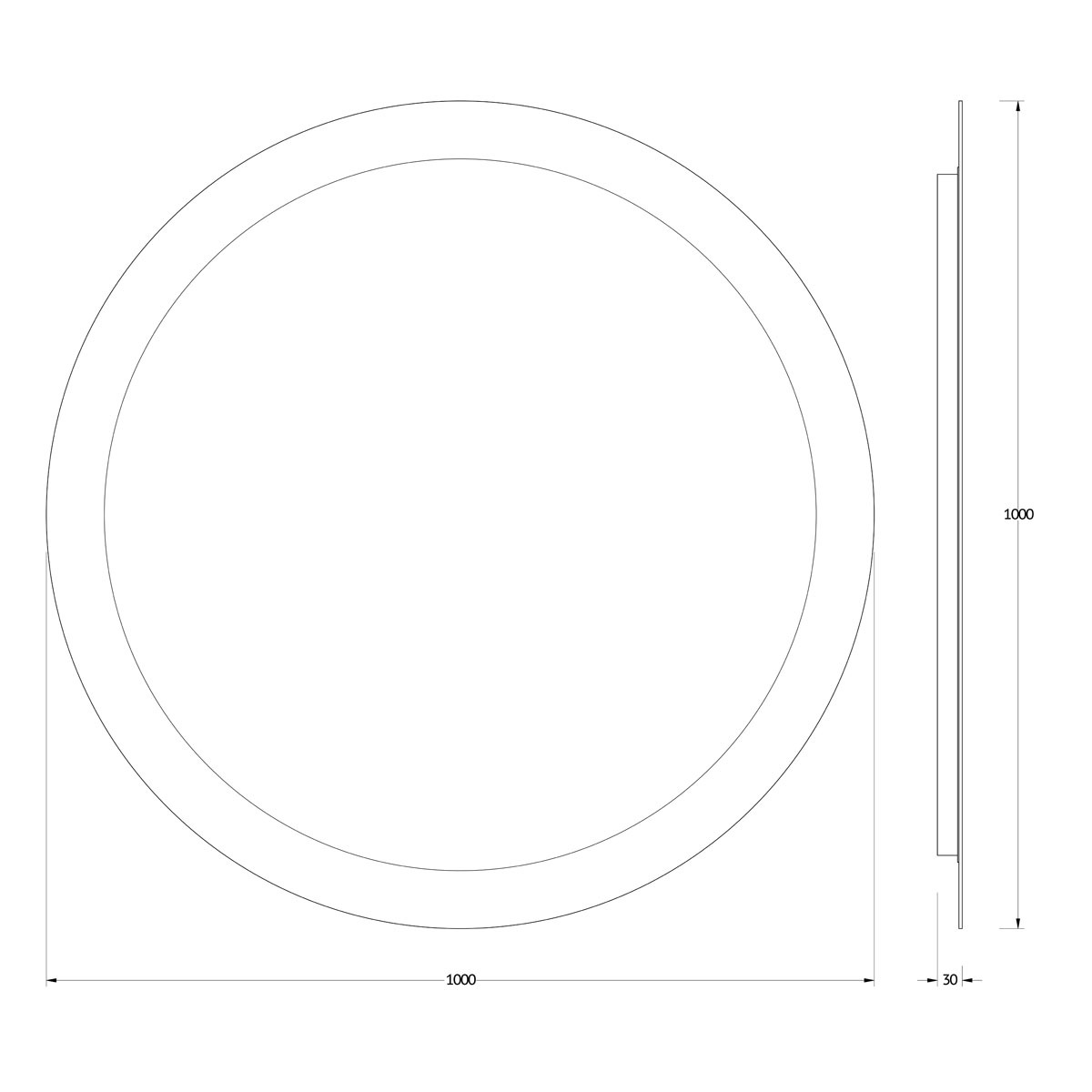 Зеркало Evoform с LED-подсветкой 25,5 W Ø100 см Без выключателя Нейтральный белый свет Вид№4