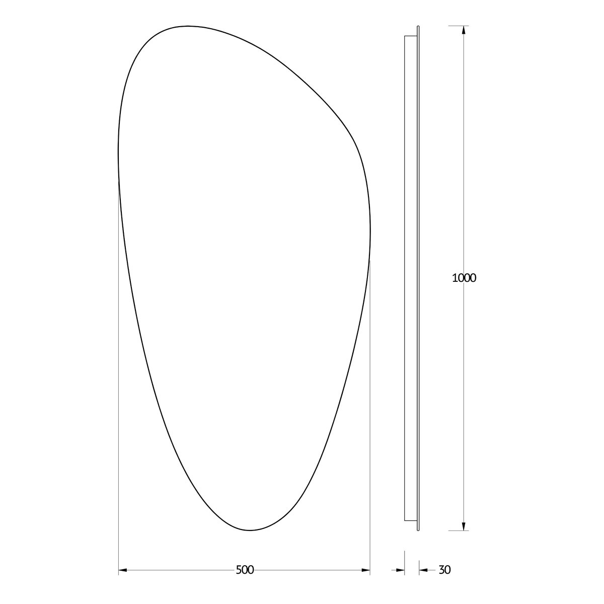 фото Зеркало evoform с led-подсветкой 21,5 w 50х100 см без выключателя нейтральный белый свет