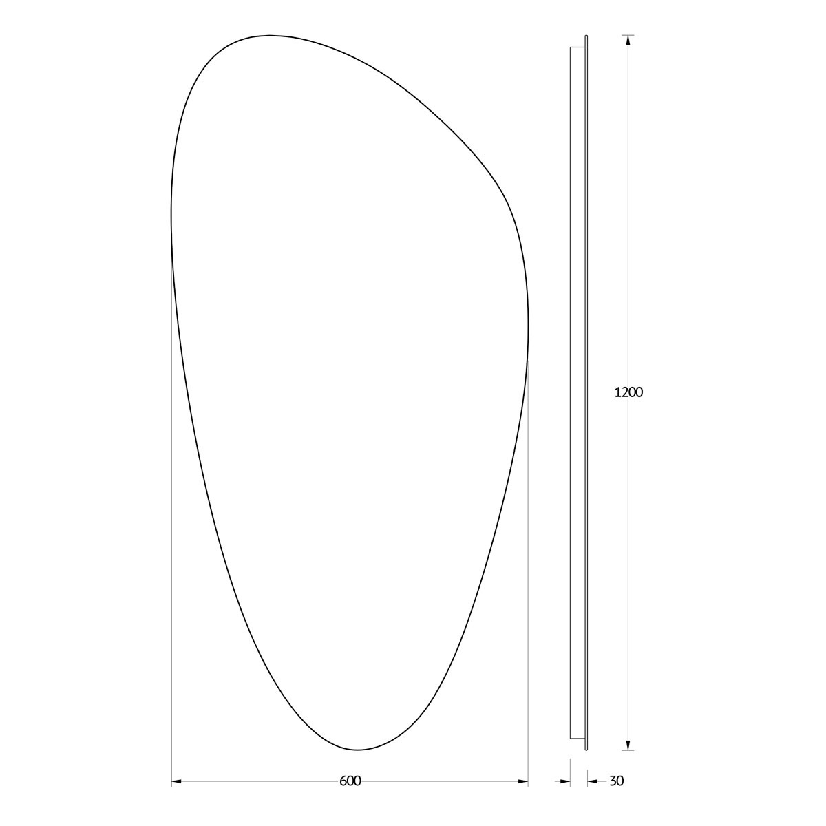 Зеркало Evoform с LED-подсветкой 26 W 60х120 см Без выключателя Нейтральный белый свет Вид№4