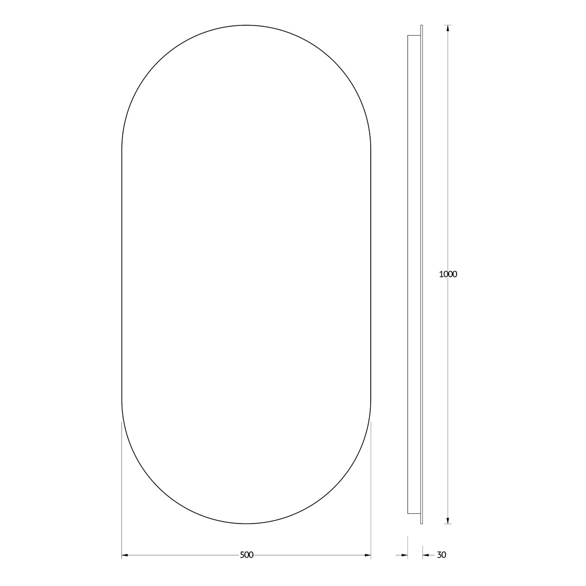 Зеркало Evoform с LED-подсветкой 21,5 W 50х100 см Без выключателя Нейтральный белый свет Вид№4