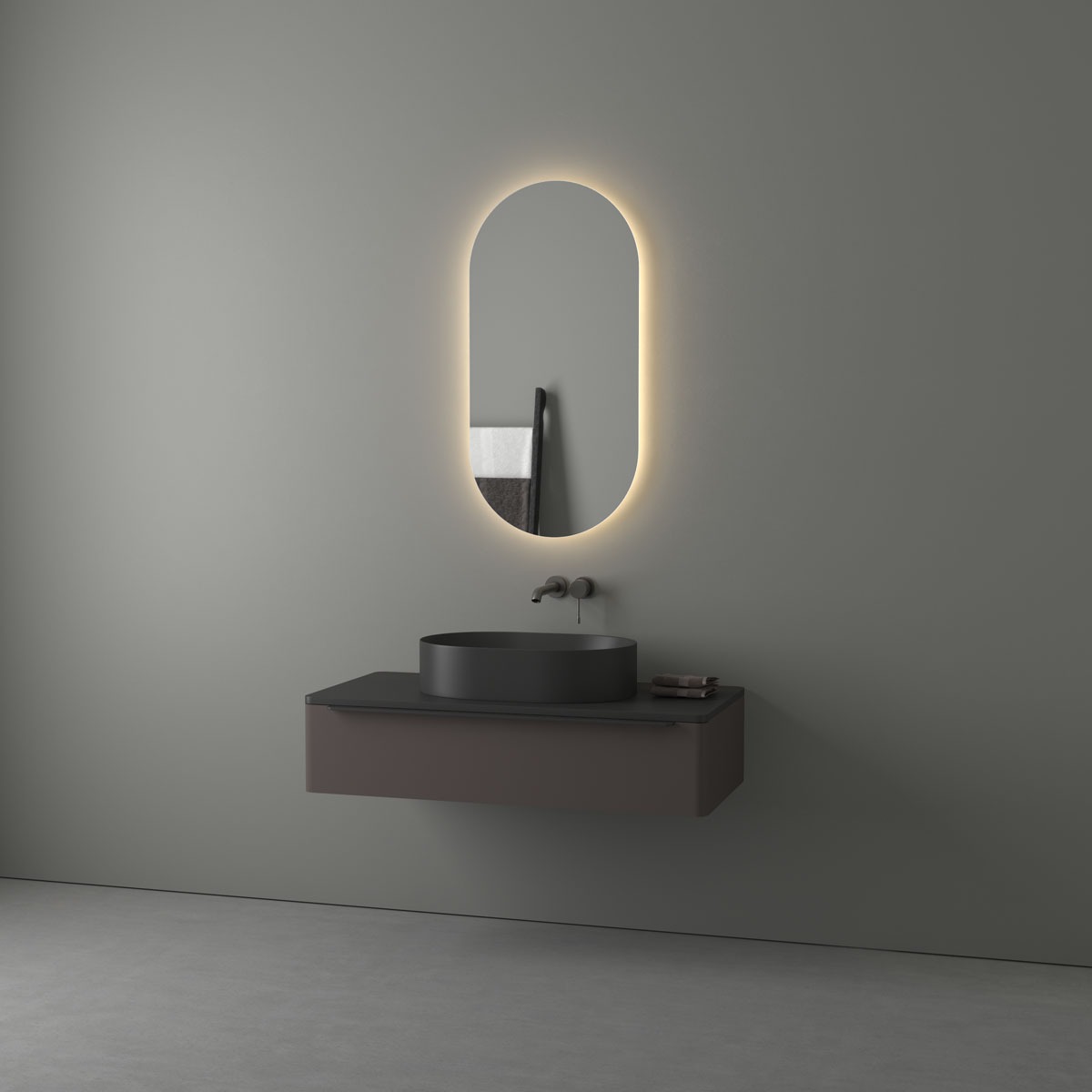 фото Зеркало evoform с led-подсветкой 21,5 w 50х100 см без выключателя теплый белый свет