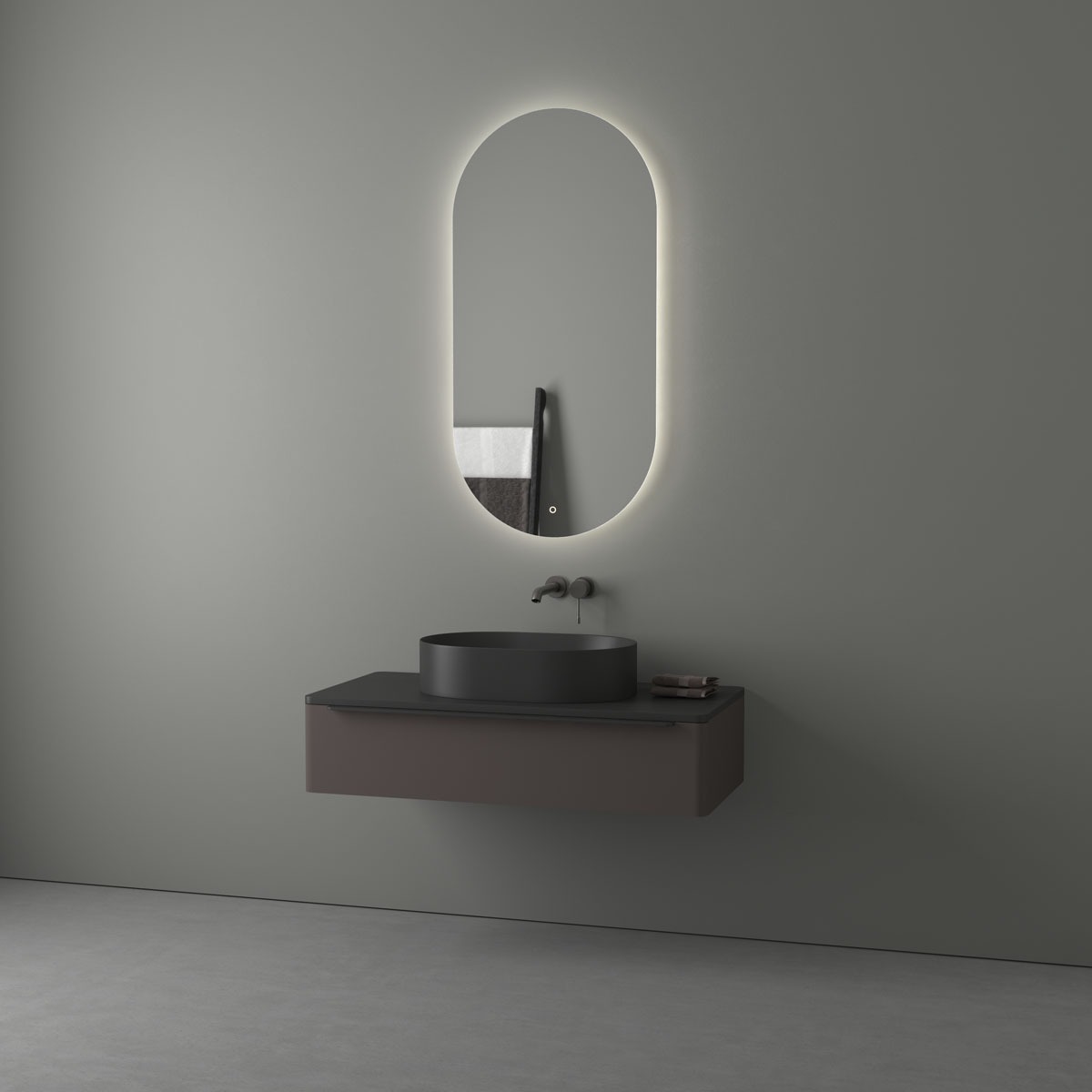 фото Зеркало evoform с led-подсветкой 26,5 w 60х120 см сенсорный выключатель нейтральный белый свет