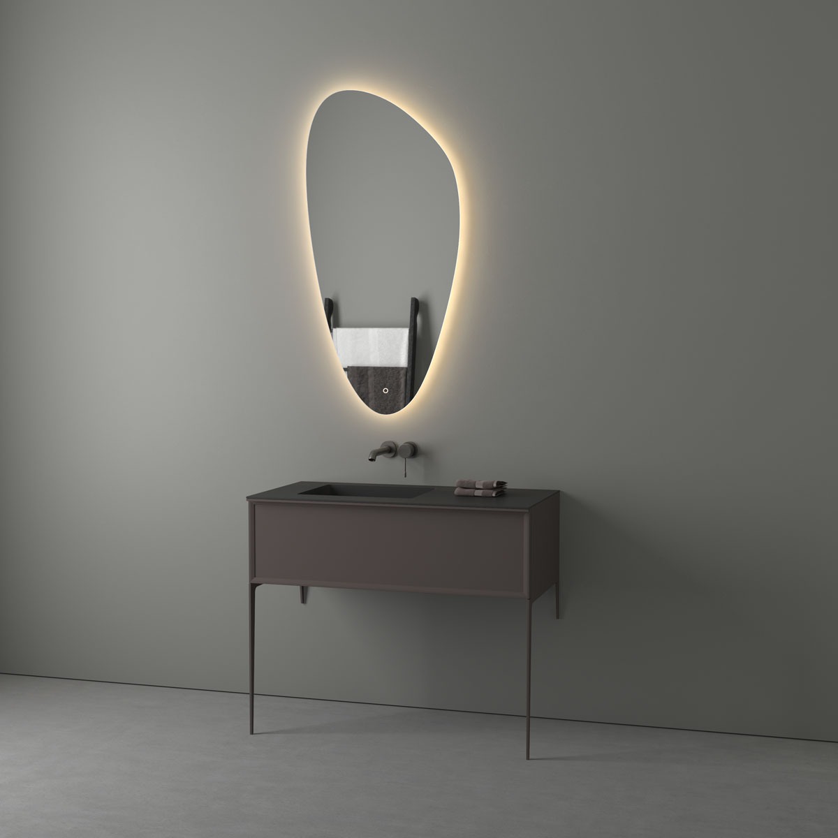 фото Зеркало evoform с led-подсветкой 26 w 60х120 см сенсорный выключатель теплый белый свет