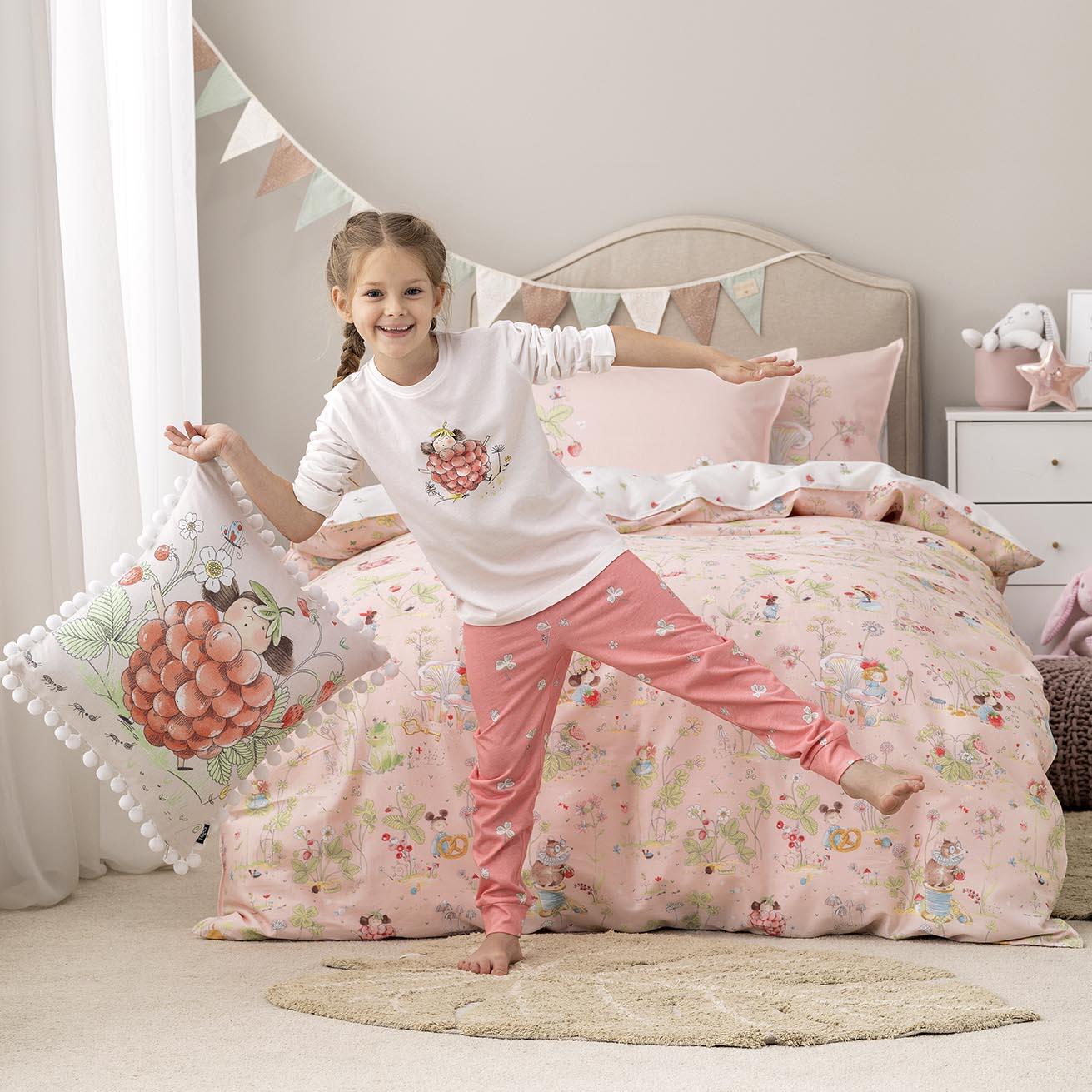 Пижама для девочек Kids by togas Стробби бело-розовый 128-134 см, цвет белый, размер 128-134 см - фото 4