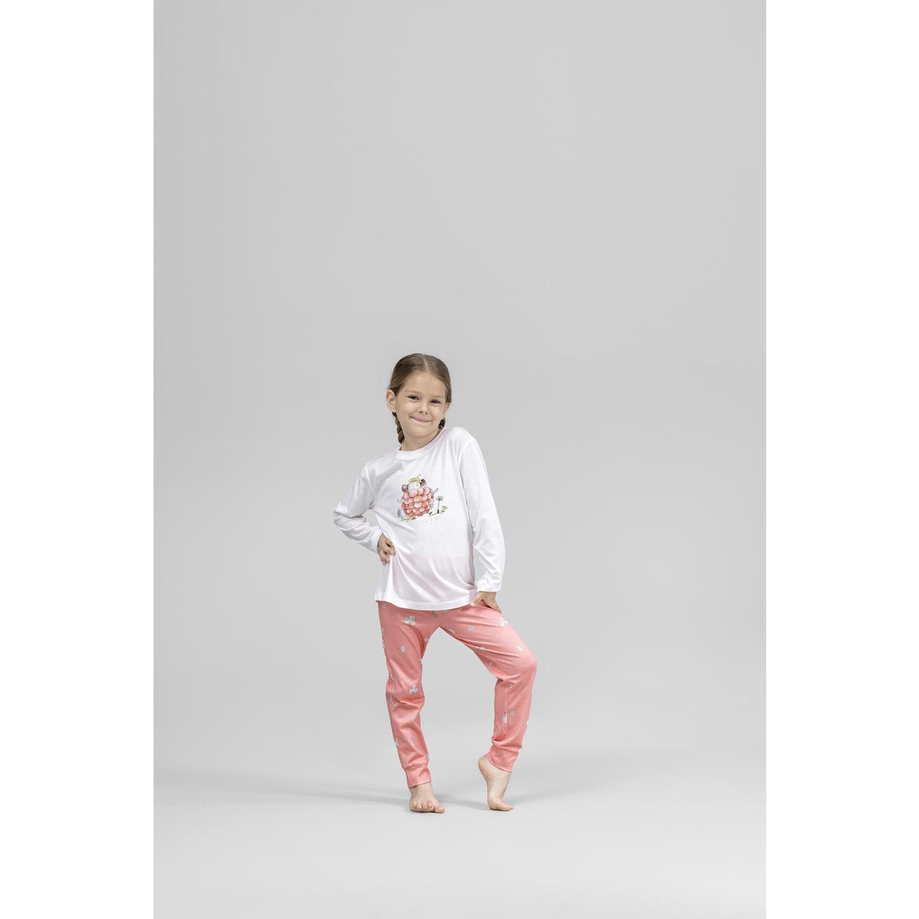 Пижама для девочек Kids by togas Стробби бело-розовый 128-134 см, цвет белый, размер 128-134 см - фото 5