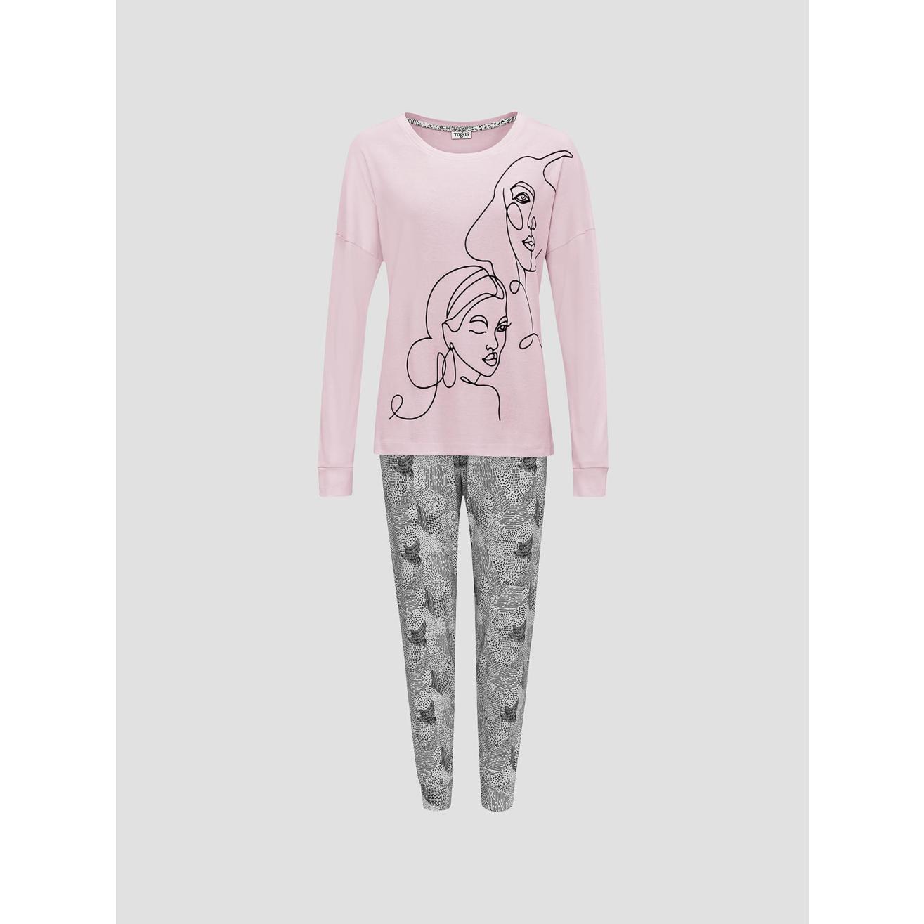 Пижама для девочек Togas Teens Кэрри розово-серая 146 см пижама рубашка брюки