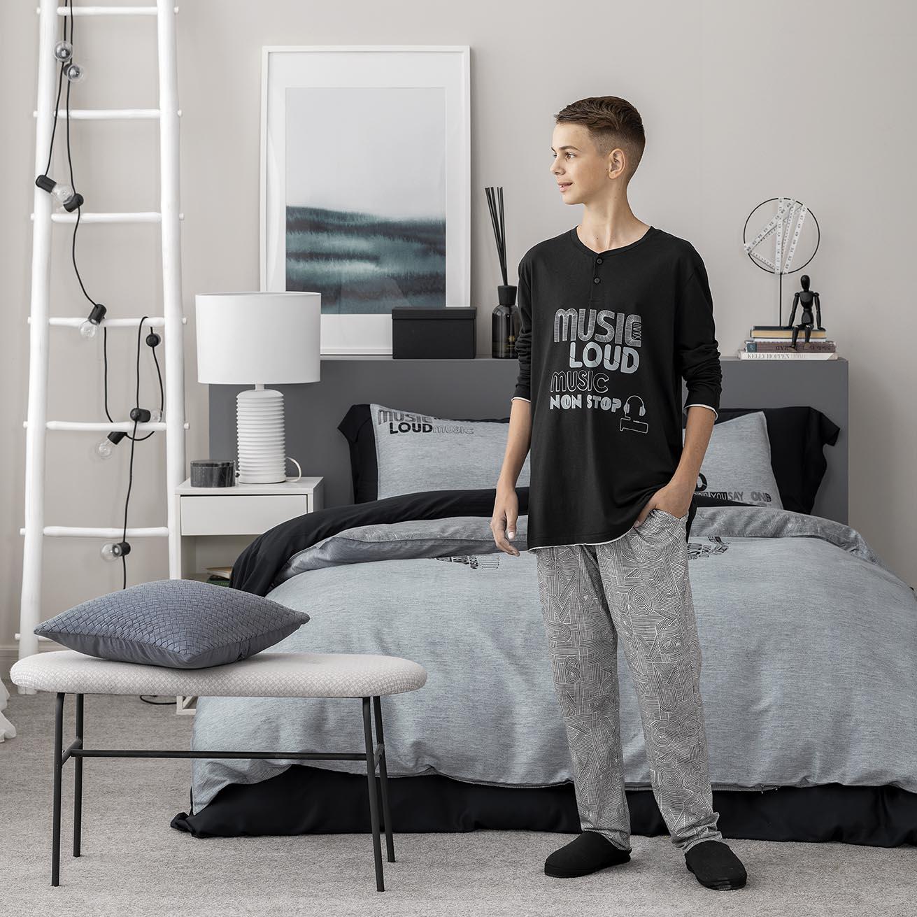 Пижама для мальчиков Togas Teens Харпер серо-черная 146 см, цвет серо-черный, размер 146 см - фото 4