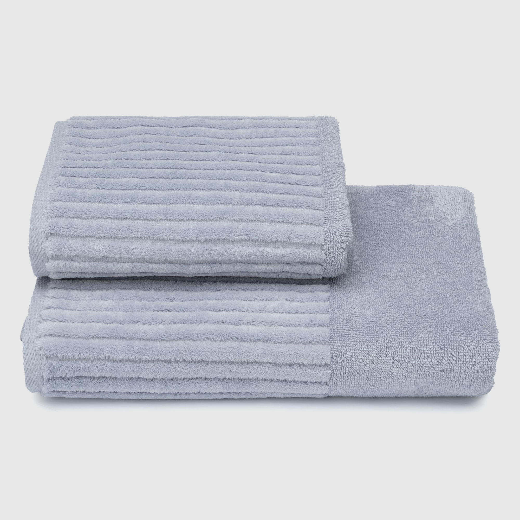 Махровое полотенце Cleanelly Basic Cascata светло-серое 50х90 см