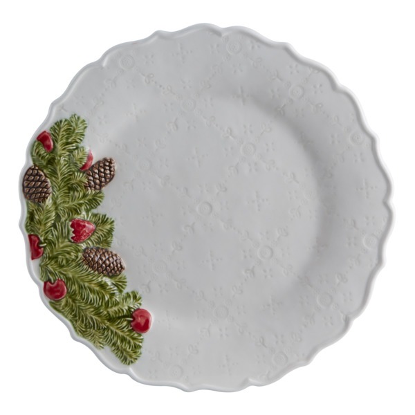 Тарелка обеденная Bordallo Pinheiro Рождественская гирлянда 29,5 см тарелка обеденная bordallo pinheiro рождественская гирлянда 29 5 см