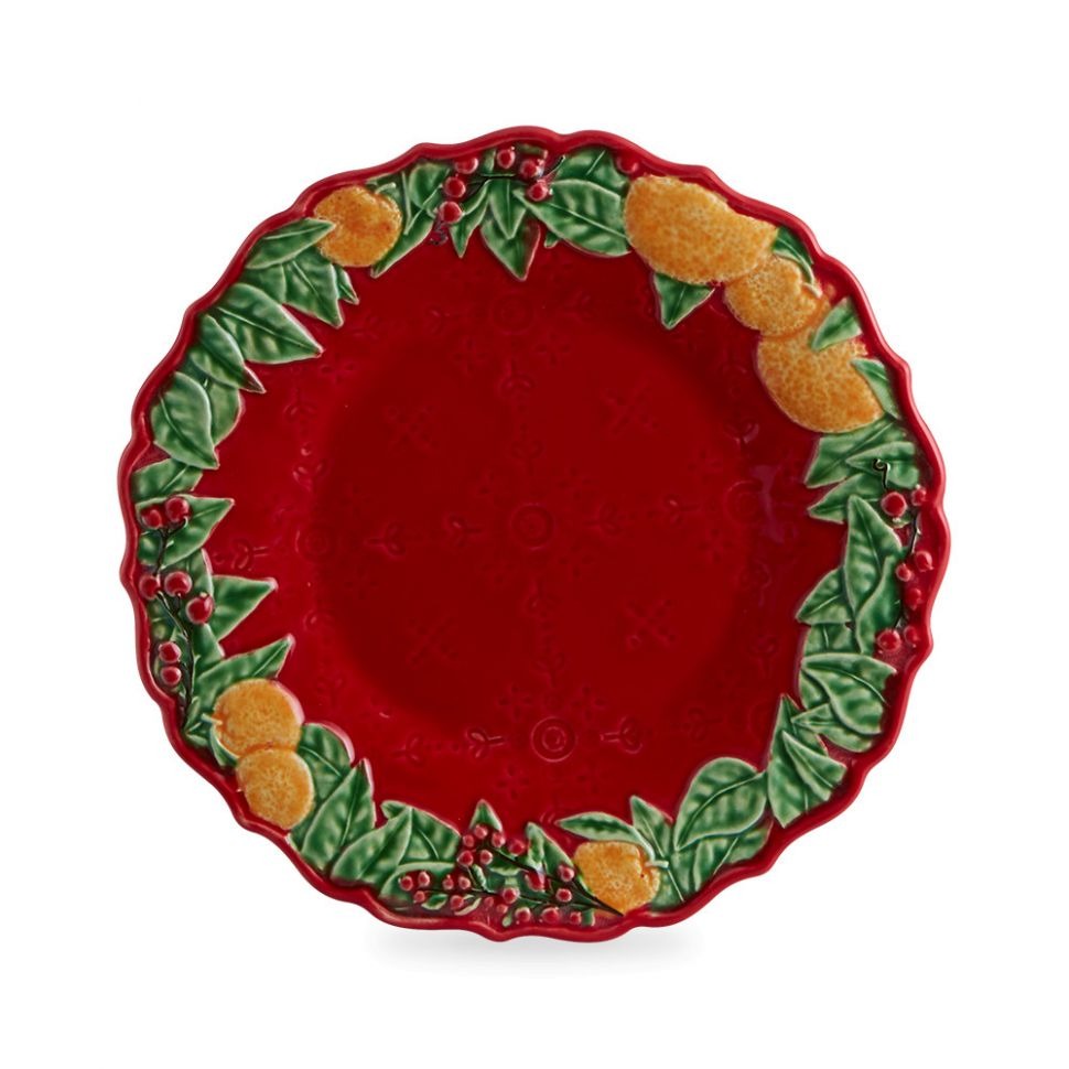 Тарелка закусочная Bordallo Pinheiro Рождественская гирлянда 22 см тарелка закусочная с бортом rosenthal альпийские ы 23 см