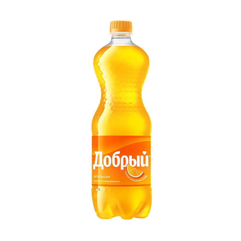Напиток сильногазированный Добрый Апельсин с витамином C, 1 л fresh bar апельсин лимон 0 48 литра сильногазированный пэт 12 шт в уп