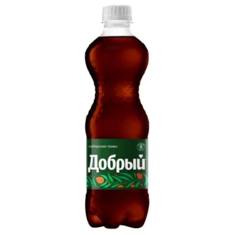Напиток сильногазированный Добрый Сибирские Травы, 500 мл напиток добрый кола 1 литр газ пэт 12 шт в уп