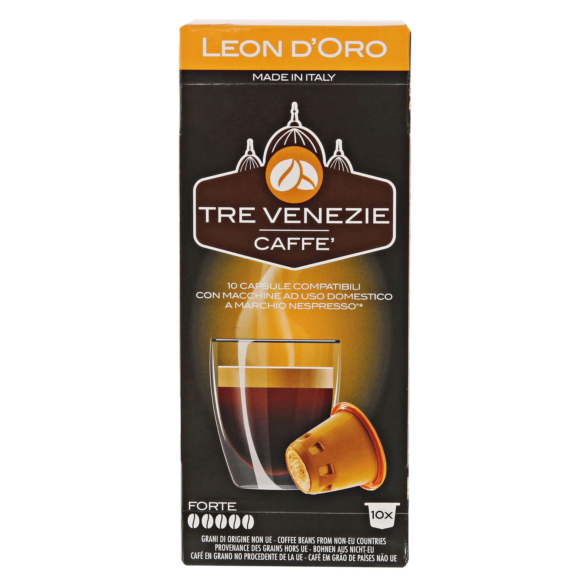 цена Кофе в капсулах Tre Venezie Caffe Leone Doro, 10 шт