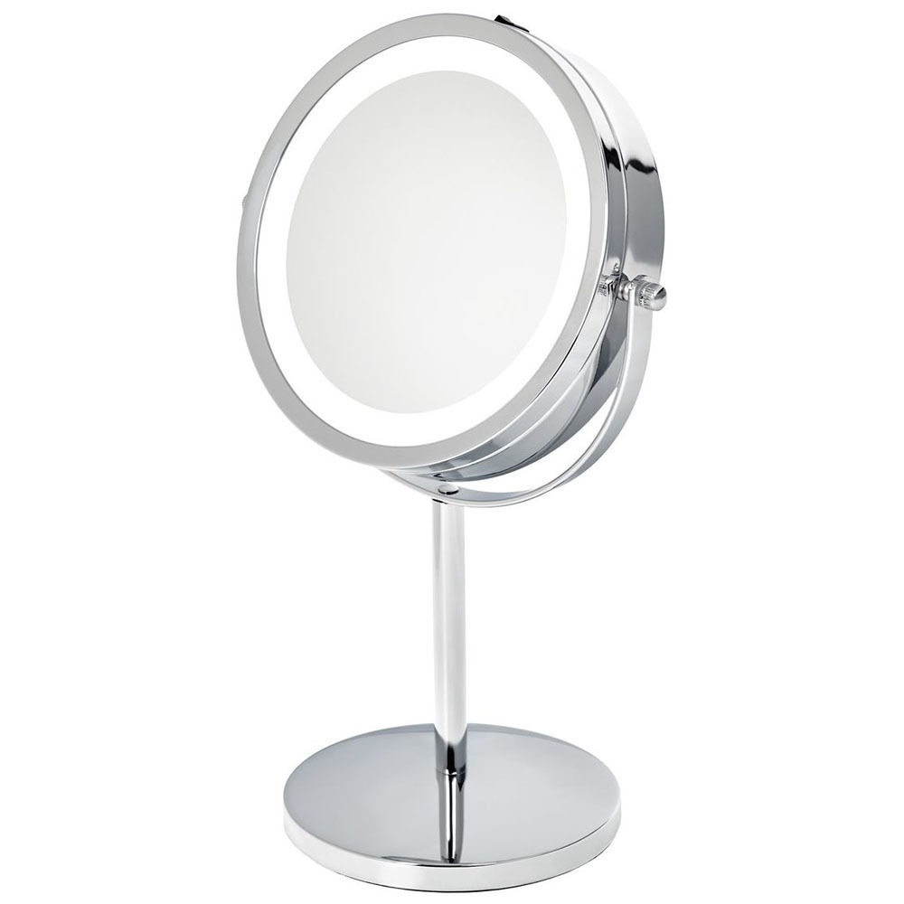 Зеркало макияжное Bradex KZ 1268 двустороннее косметическое зеркало с подсветкой и 5 кратным увеличением bradex kz 1268