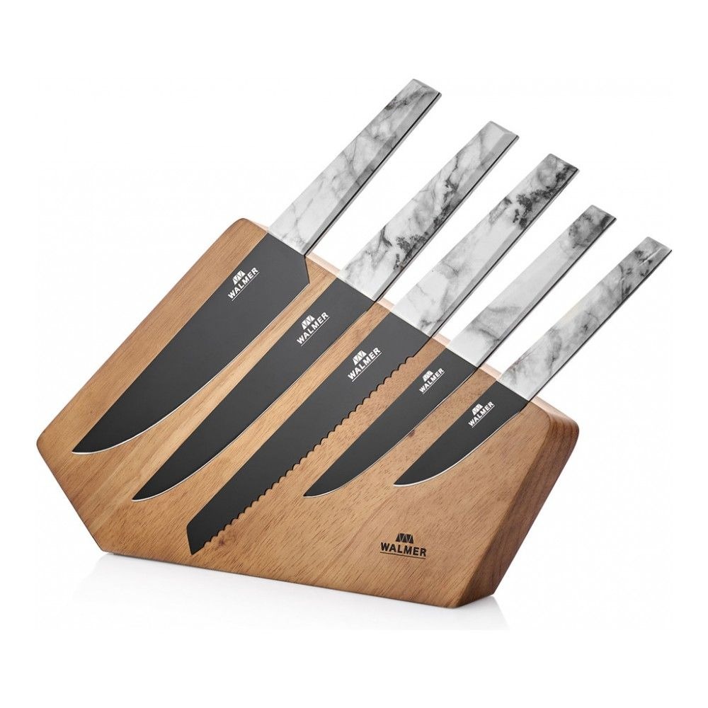 Набор ножей Walmer Lodstone на магнитной подставке 6 предметов подставка для ножей arcos универсальная белая