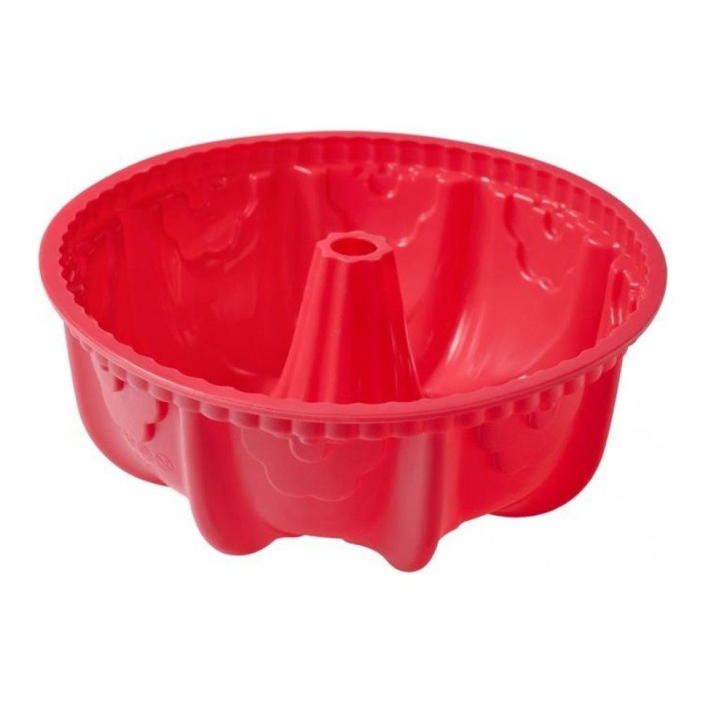 Форма силиконовая для выпечки Walmer Delicious 22 см красная круглая, цвет красный - фото 2