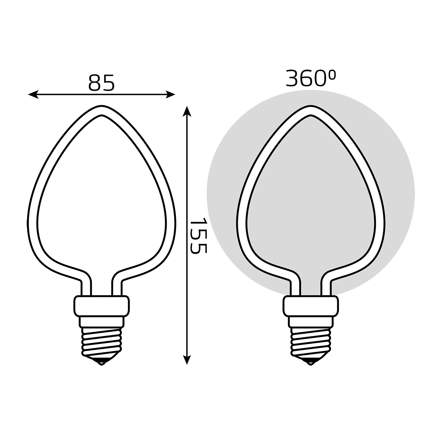 фото Лампа gauss filament artline heart 4w 330lm 2700к е27 milky led 1/10/100