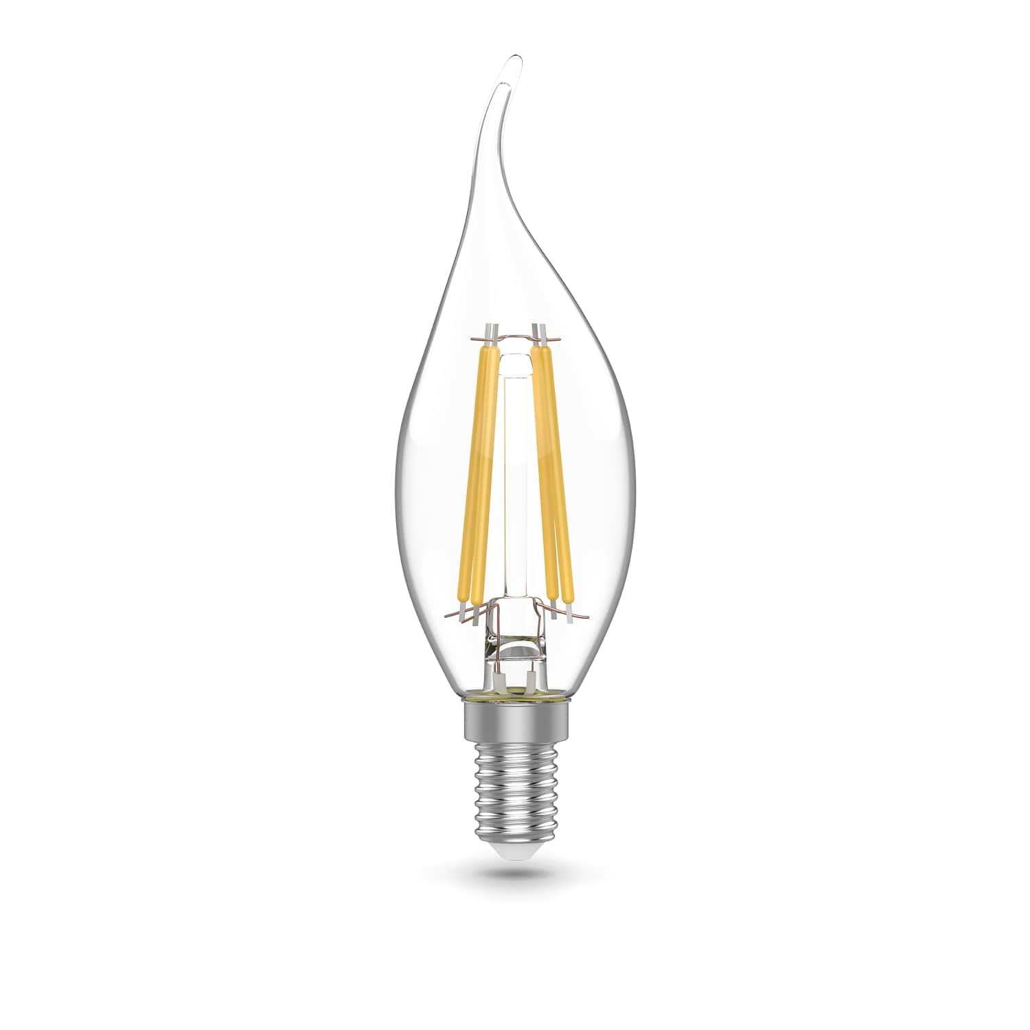 Лампа Gauss Basic Filament Свеча на ветру 5,5W 510lm 2700К Е14 LED (3 лампы в упаковке) 1/20 лампа светодиодная филаментная thomson e14 7w 4500k свеча на ветру матовая th b2140