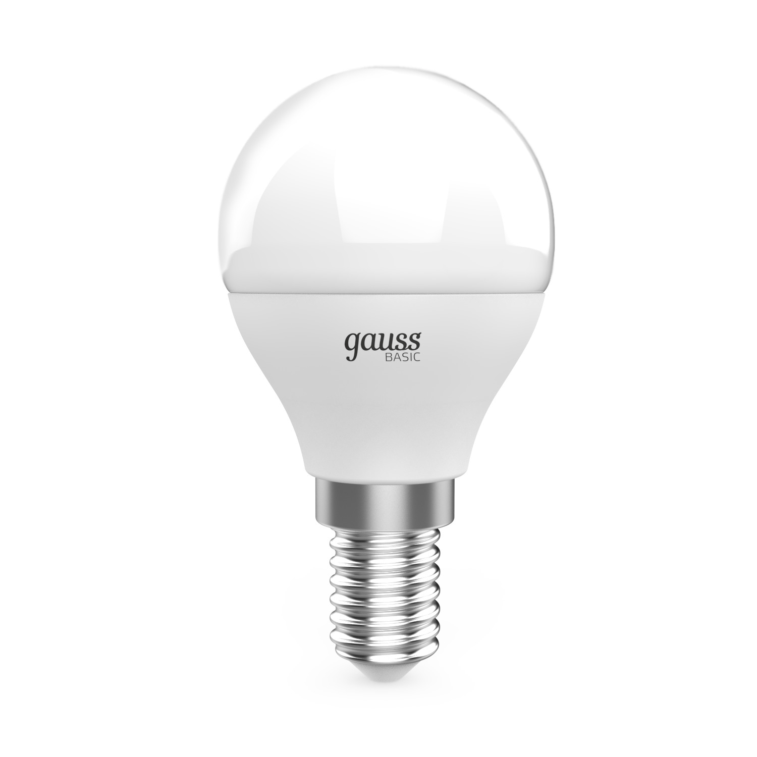 фото Лампа gauss basic шар 5,5w 525lm 3000k e14 (3 лампы в упаковке) led 1/40