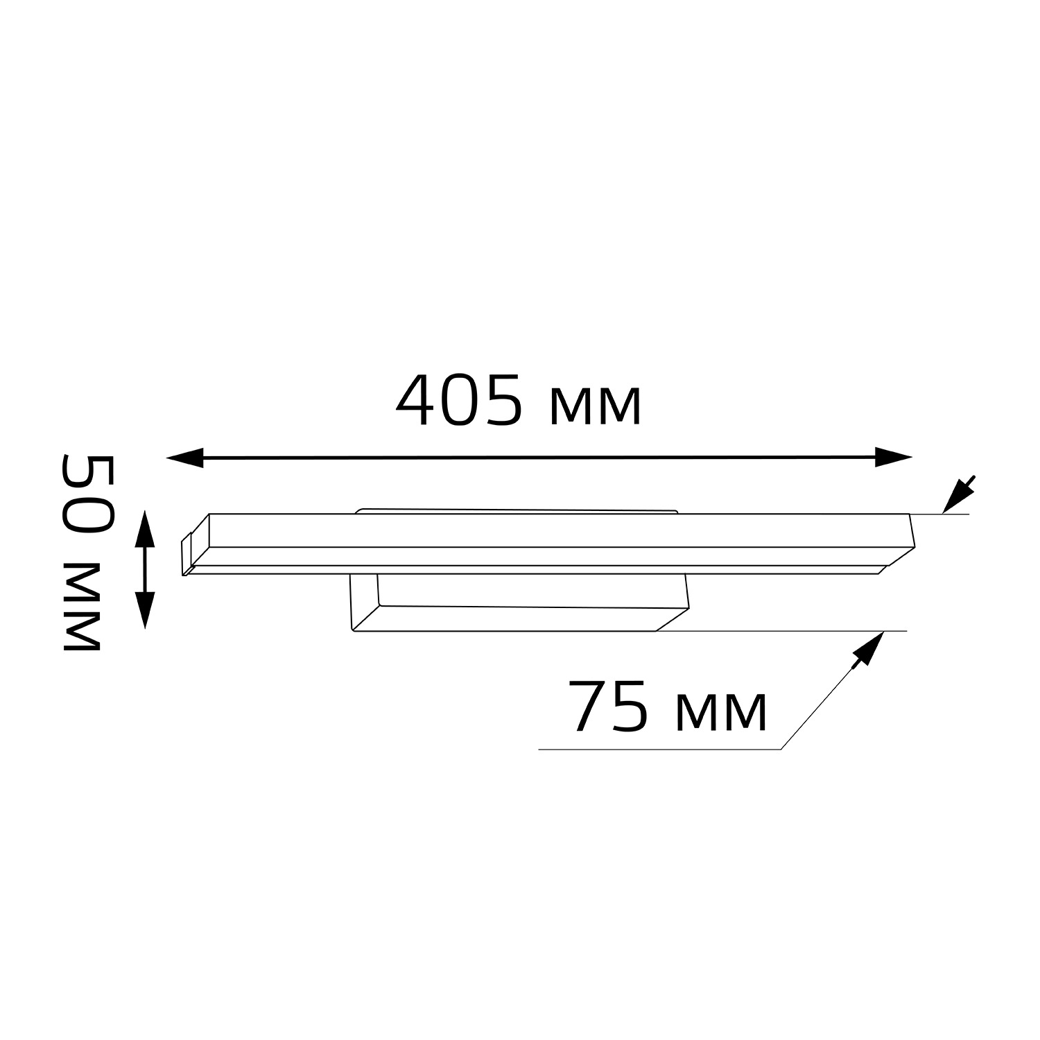 Настенный светодиодный светильник Gauss BR011 9W 700lm 200-240V 405mm LED 1/20 - фото 9