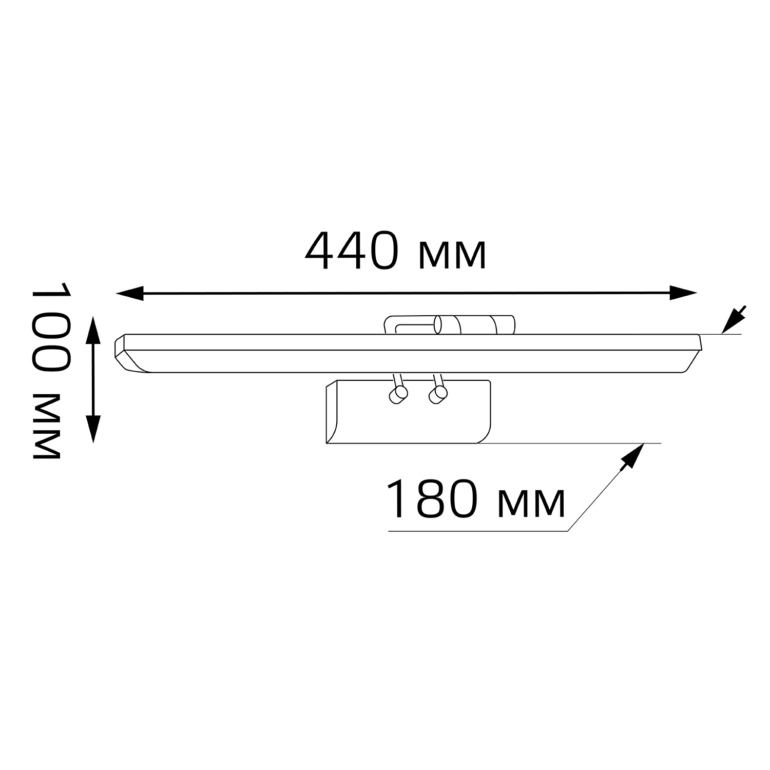 фото Настенный светодиодный светильник gauss br021 7w 300lm 200-240v 460mm led 1/20