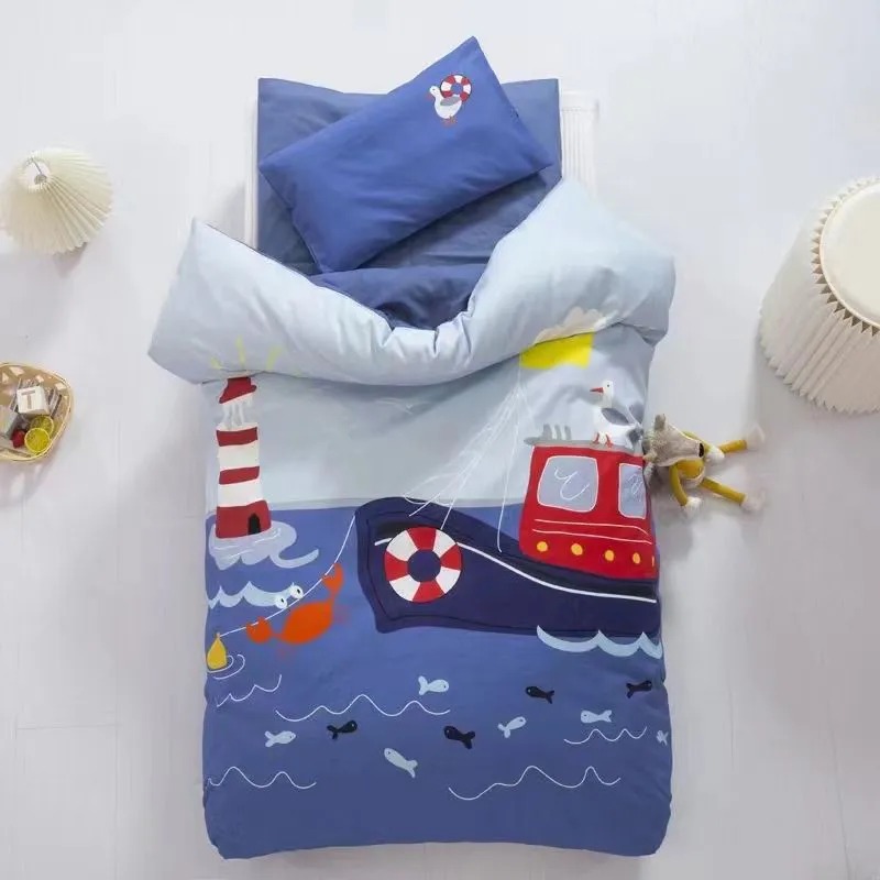 фото Комплект детского постельного белья wonne traum стандарт "boat" для малышей