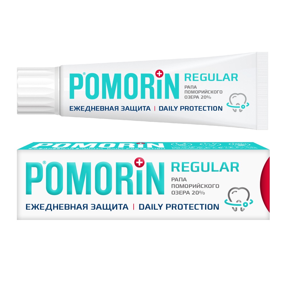 Зубная паста Pomorin Regular Ежедневная защита 100 мл зубная паста pomorin regular ежедневная защита 100 мл