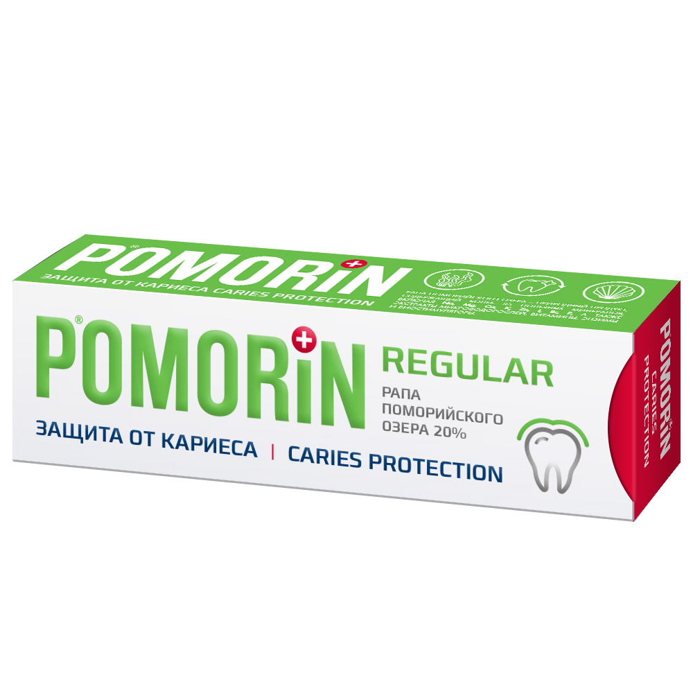Зубная паста Pomorin Regular Защита от кариеса 100 мл зубная паста pomorin regular для чувствительных зубов 100 мл