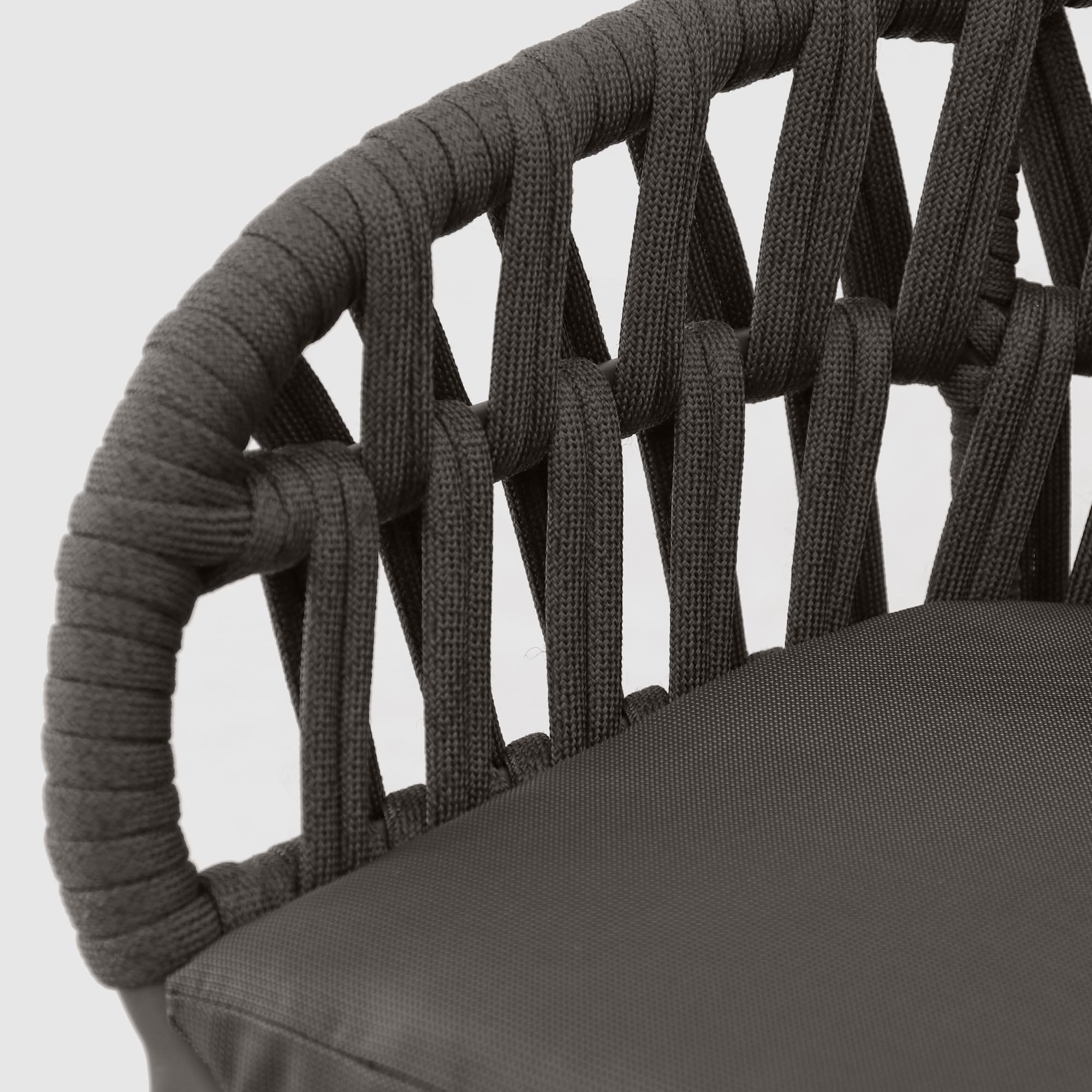Барное кресло Drigani Drop антрацит с тёмно-коричневым 57х56х104 см, цвет тёмно-коричневый - фото 3