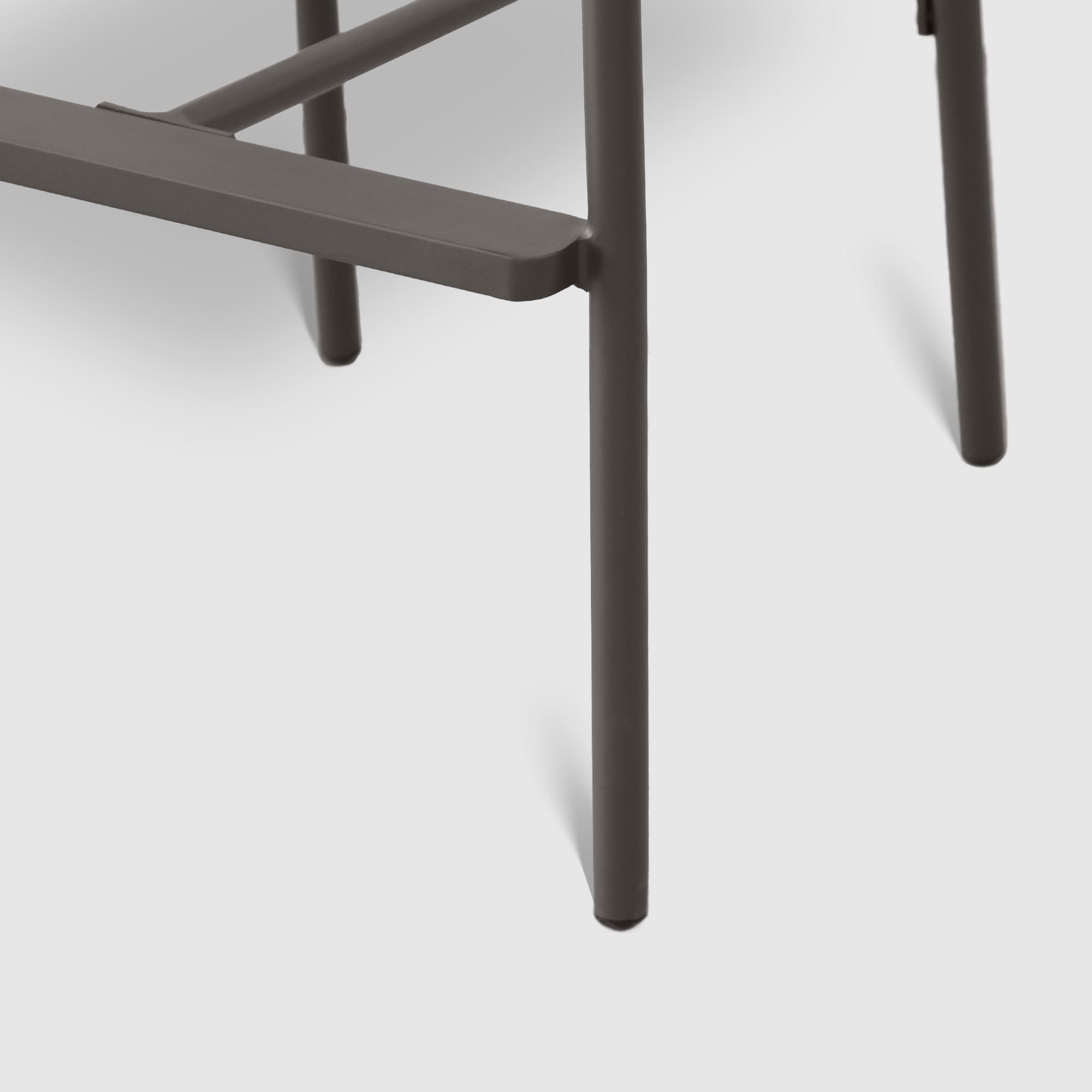 Барное кресло Drigani Drop антрацит с тёмно-коричневым 57х56х104 см, цвет тёмно-коричневый - фото 4