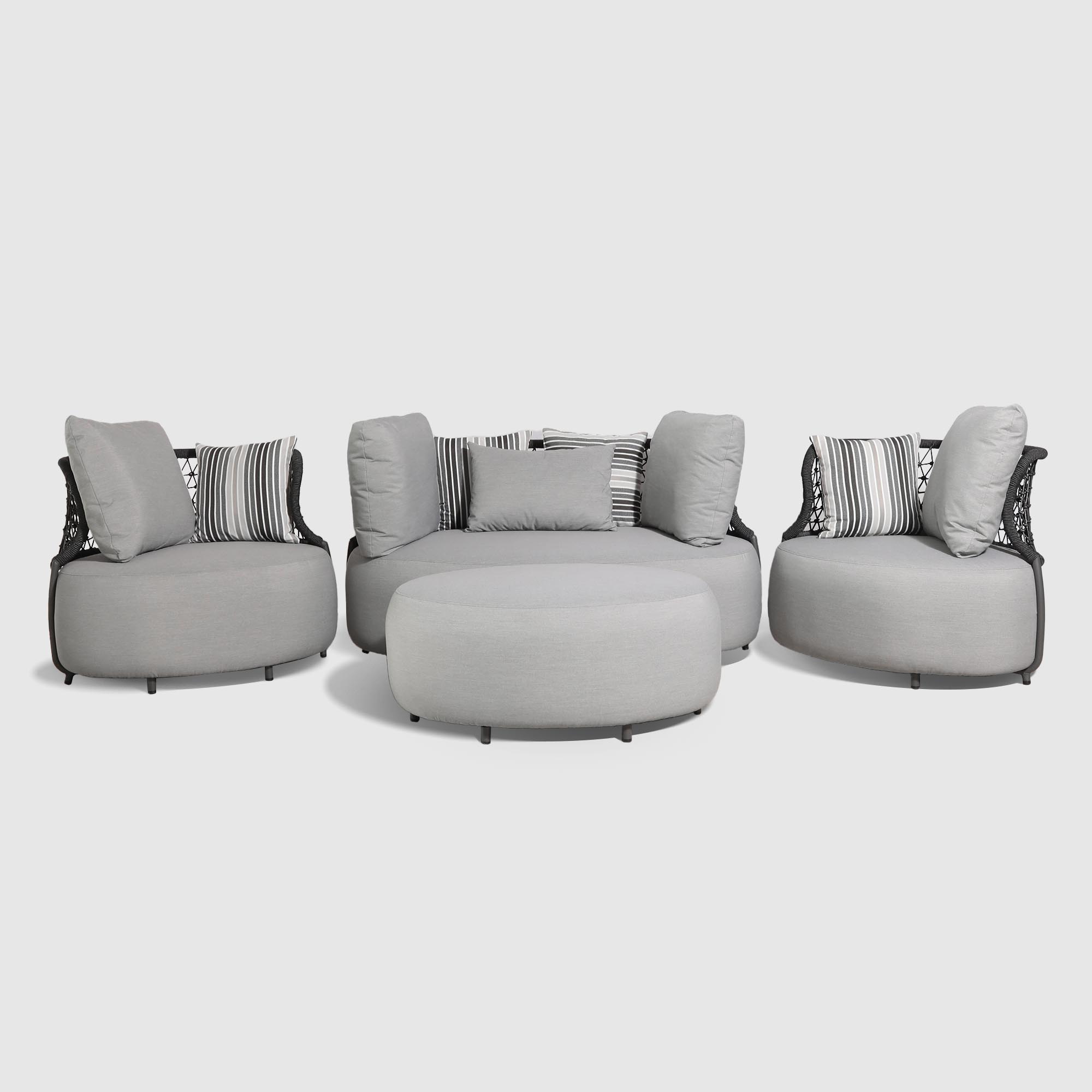 Комплект садовой мебели Drigani Cobbe антрацит с тёмно-серым из 4 предметов кресло drigani victoria