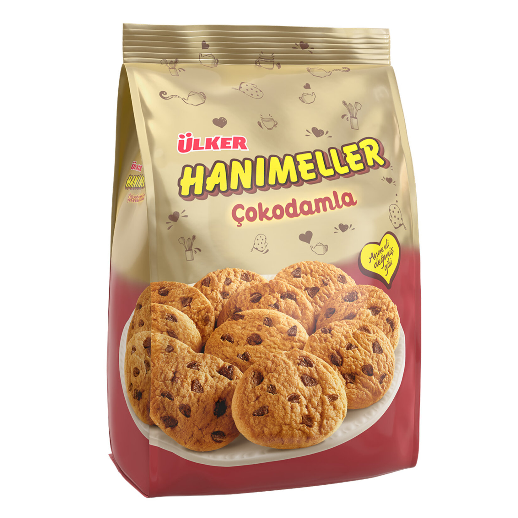 Печенье Ulker Hanimeller с кусочками шоколада 150 г печенье ulker hanimeller ассорти 150 г