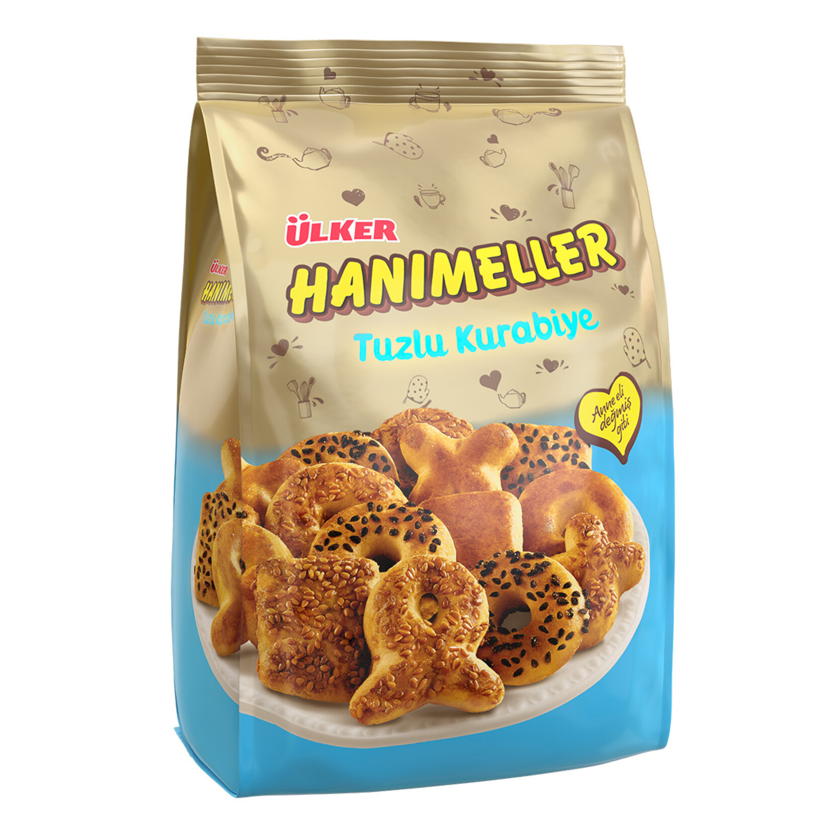 Печенье Ulker Hanimeller соленое 150 г рулет бисквитный ulker с бананом 235 г