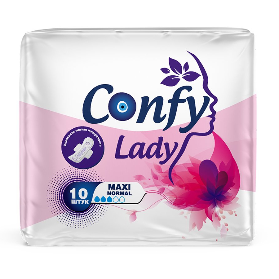 цена Прокладки Confy Lady гигиенические женские Maxi Normal 10 шт