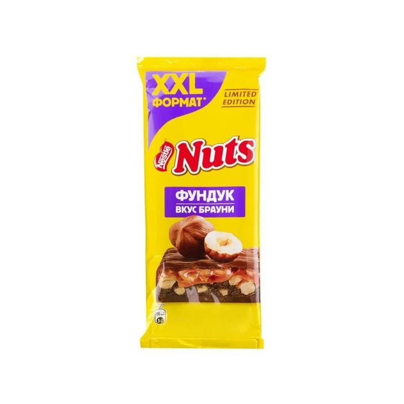 Шоколад молочный Nuts Фундук Брауни 180 г батончик nuts брауни 60 г