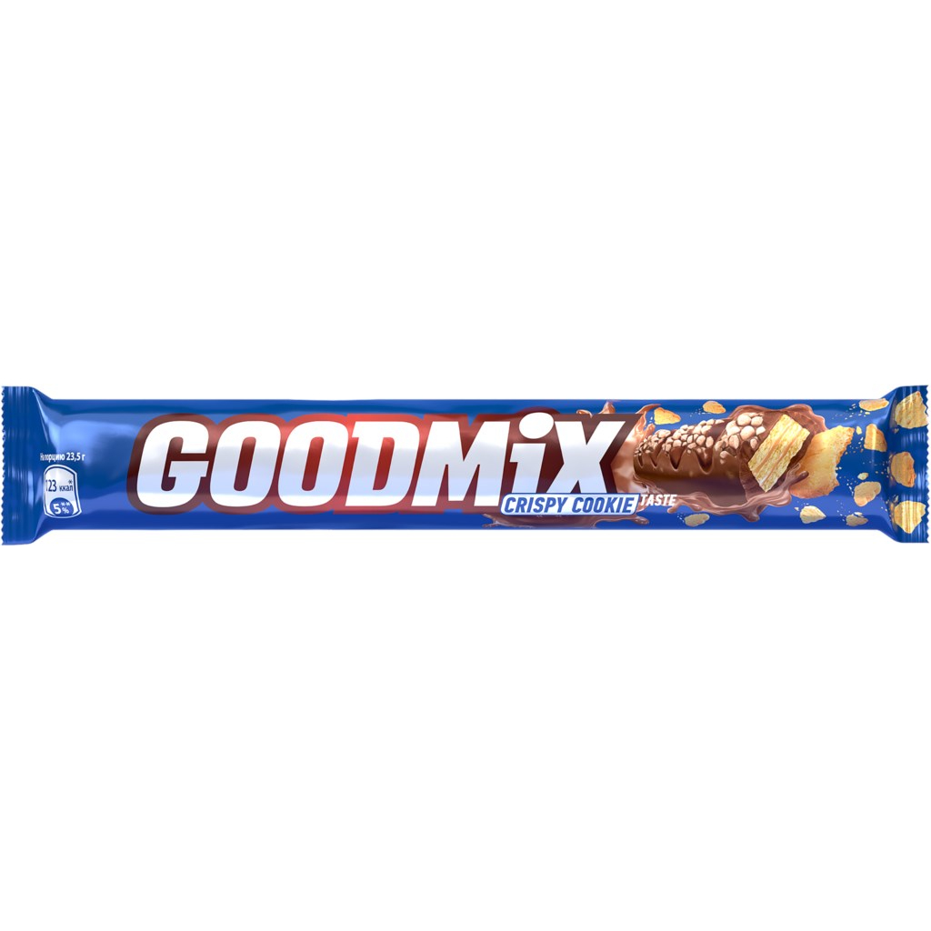 Батончик Goodmix со вкусом печенья и хрустящей вафлей, 47 г батончик твист вафельный с шоколадной начинкой 22 гр