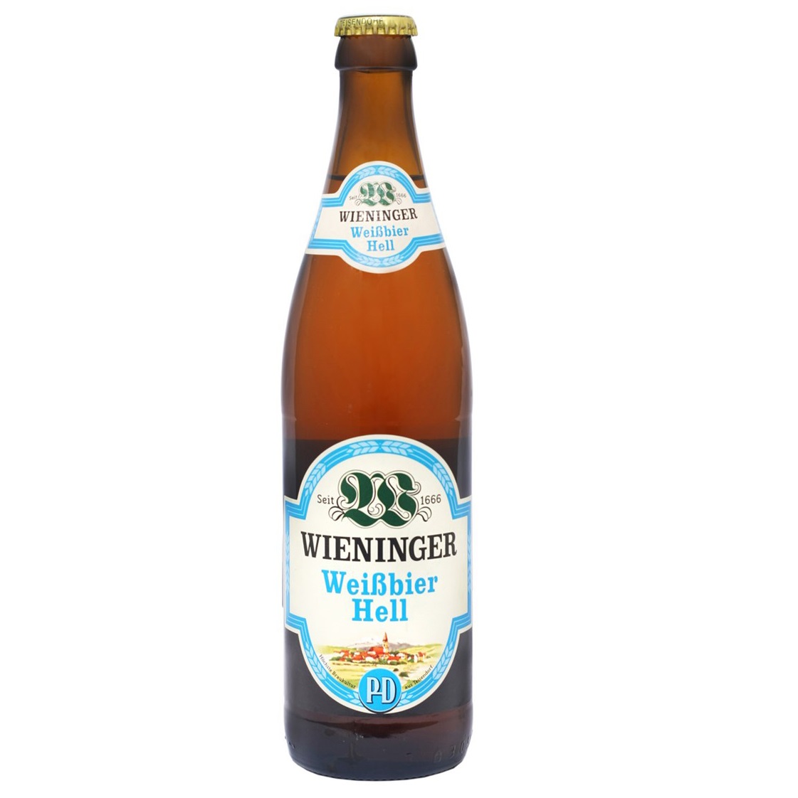 Пиво светлое нефильтрованное Винингер Вайсбир Хель / Wieninger Weisbier Hell безалкогольное 0.5л