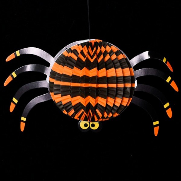 фото Декорация china elecal international паук гофрированный цветной 13х26 см