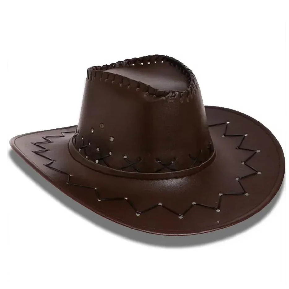 Шляпа Long Cheng Yiwu City ковбой коричневый, размер 57 - фото 1