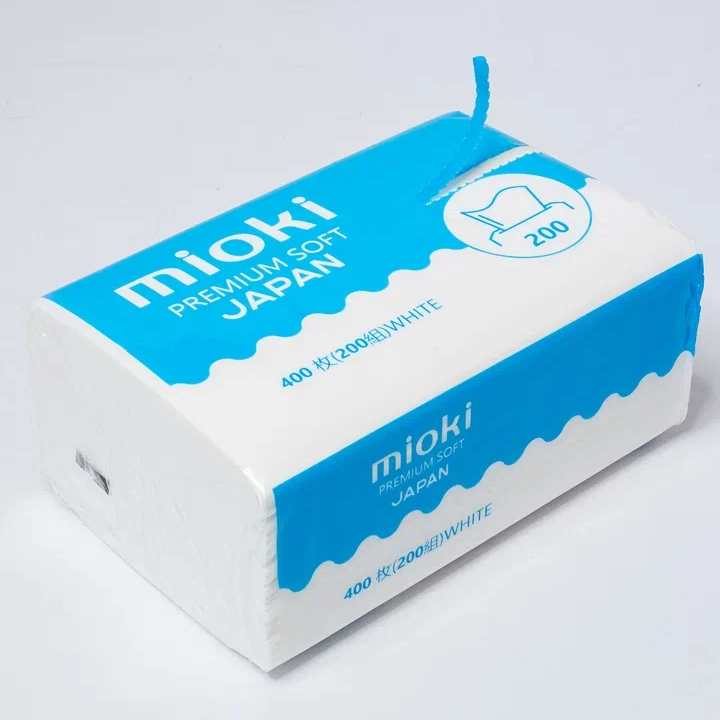 Салфетки бумажные Mioki 2-слойные, 200 шт - фото 2